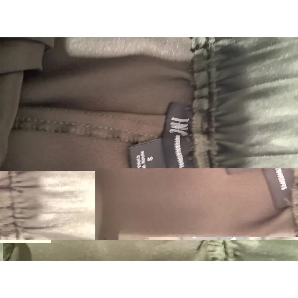 INC International Concepts Satin Cargo Jogger Pants Women’s Small Olive Green